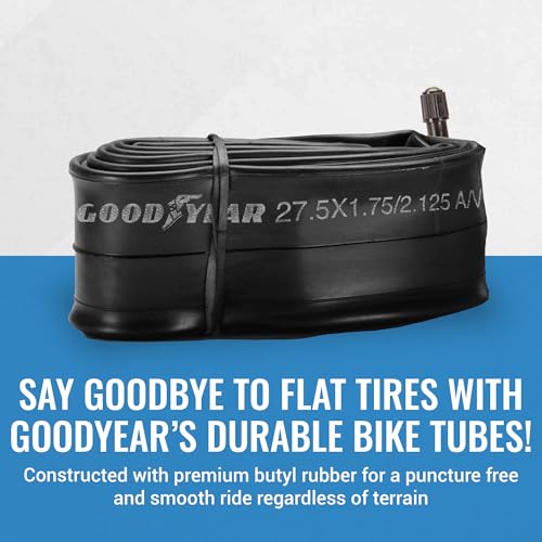 Bicycle Tube 27.5 x 1.75/2.125 - Durable Butyl Rubber for Cycling