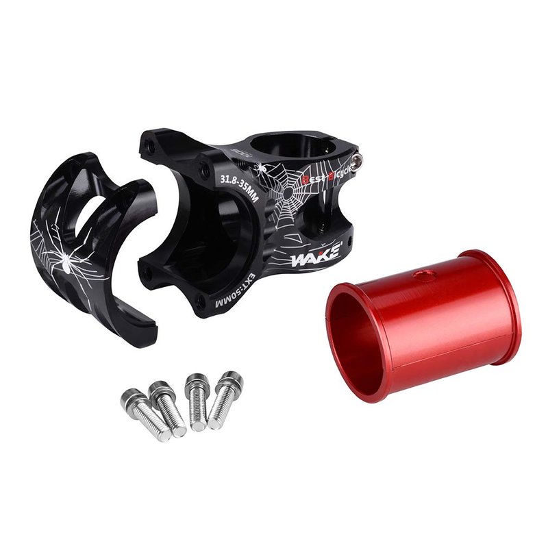Aluminum Alloy MTB Stem 35mm 50mm 0 Degree for Most Bicycle, Road Bike, MTN, BMX, Fixie Gear, Cycling (Black)