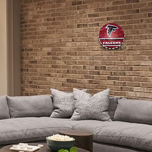 Atlanta Falcons 13.5" Vintage Metal Bottlecap Wall Sign