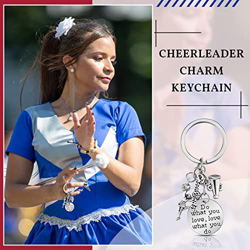 Cheerleader Keychain Set - 6 Pieces Cheer Gifts for Girls