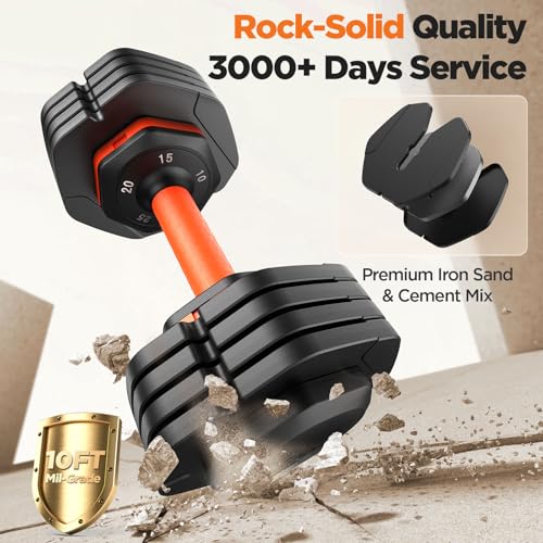 Adjustable Dumbbell Set of 2 - 25LBS 5-in-1 Weights with Storage Box