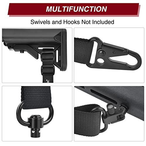 Rifle Sling with Quick Adjust Loop - 1.25" Wide - Black