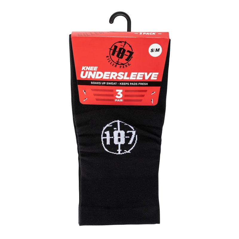 187 Killer Pads Knee Undersleeve, BLACK - JR/XS
