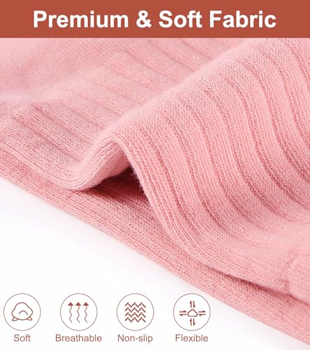 Non-Slip Pilates Socks for Women - 4 Pack, One Size - Black
