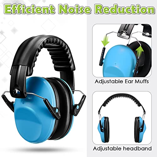Yunsailing 6 Pcs Kids Ear Protection Earmuffs Adjustable Noise Insulation Headphones Toddlers 27NRR Noise Reduction Ear Muffs(Mixed Color)