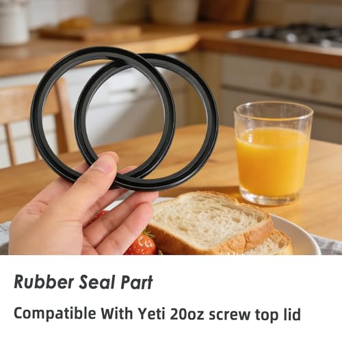Replacement Gaskets for Yeti 20oz Screw Top Lid - 4 Pack