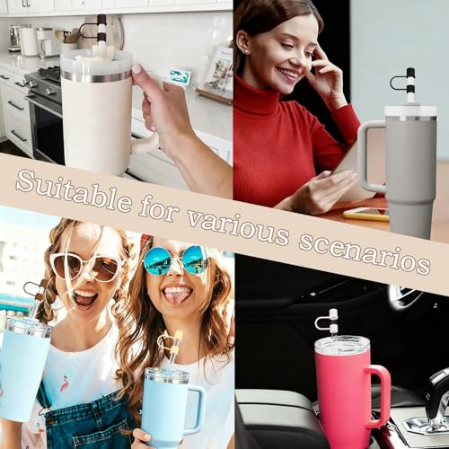 6-Piece Silicone Straw Covers for 10mm Tumbler Straws - Colorful Style