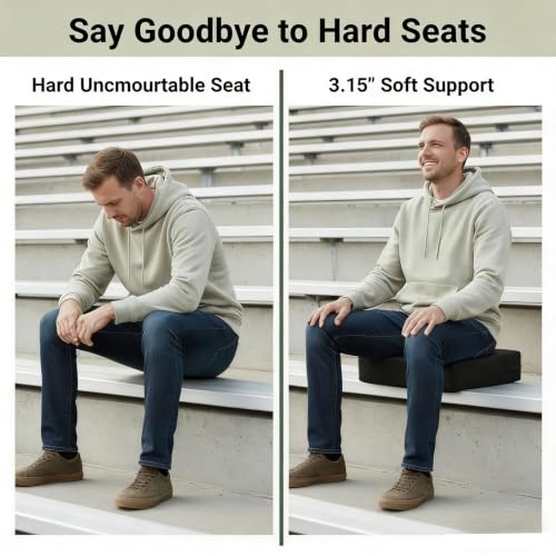 Foreard Waterproof Stadium Seat Cushion 3.15 Inches Thick Portable Bleacher Pad