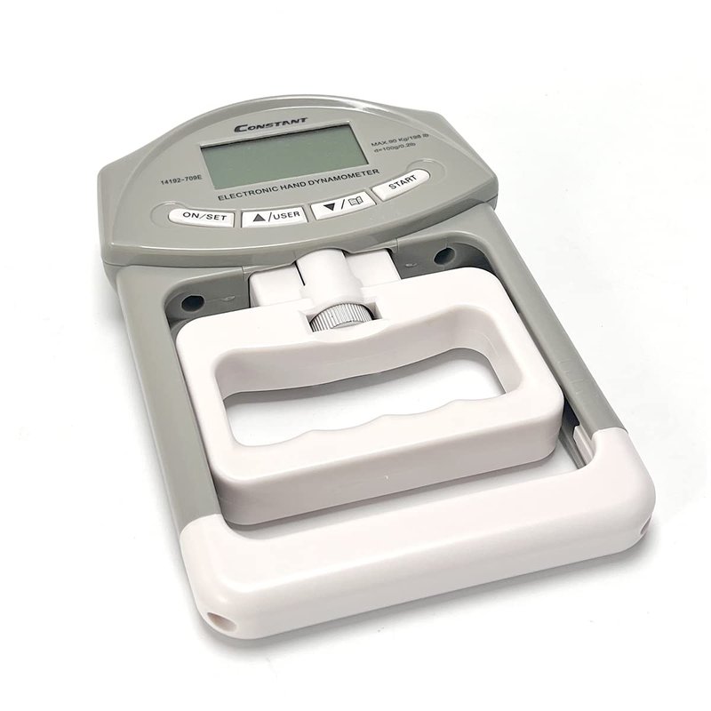Constant 200 Lbs 90 Kgs Digital Hand Dynamometer Grip Strength Measurement Meter Auto Capturing Hand Grip Power (Grey)