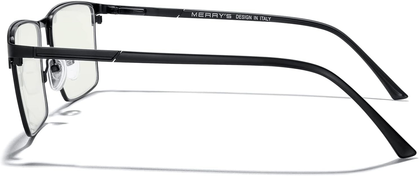 MERRY'S Blue Light Blocking Glasses - Vintage Computer Reading Glasses for Men | Stylish & Comfortable