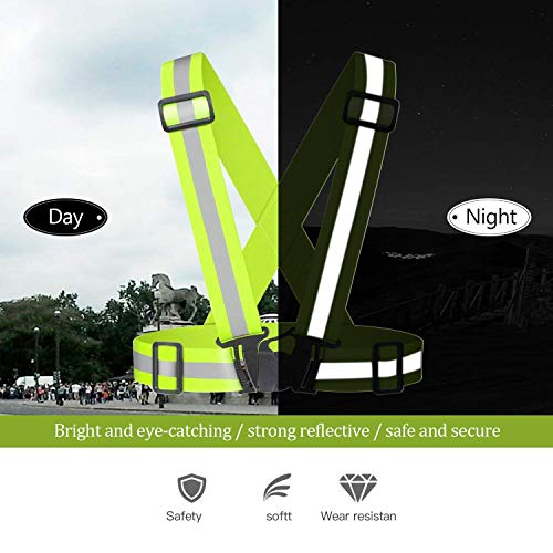 Reflective Safety Vest 2-Pack for Running, Cycling & Hiking