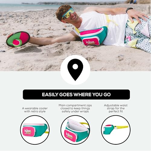 Insulated Fanny Pack Cooler - Retro Crossbody Bag for Travel