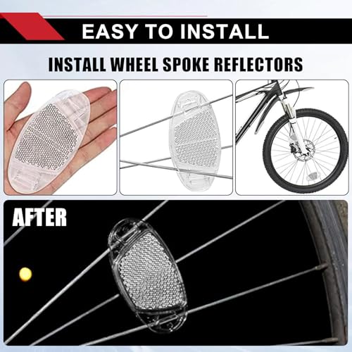 8-Piece Bicycle Reflector Kit for Enhanced Nighttime Safety
