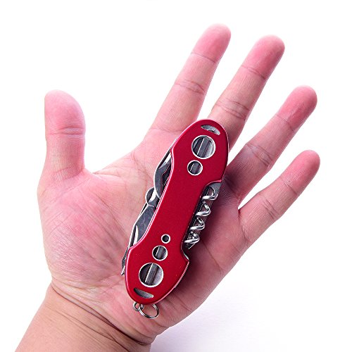 2 Pack Swiss Army Multi-Tool Pocket Knives with 13 Functions, Stainless Steel