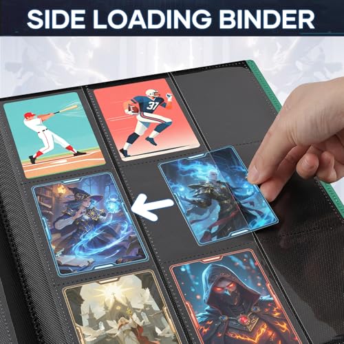 Trading Card Binder - 360 Pockets Green Album for MTG, Sports Cards