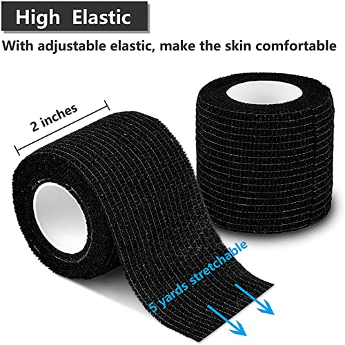 Cohesive Bandage Wrap - Self-Adherent Grip Tape 4 Pack, 2" x 5 Yards