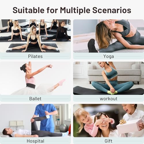 7 Pairs Non-Slip Yoga Socks for Women - Grippy Ankle Socks for Pilates