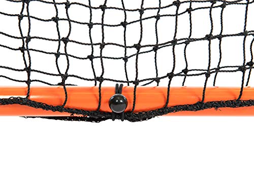 Heavy-Duty Steel Frame Pitcher's Z Screen - 7'x5', Orange