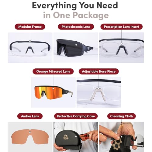 Pivot Pickleball Glasses - Protective Eyewear with Photochromic Lenses