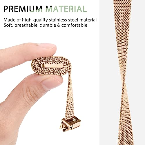 Stainless Steel Adjustable Band for Fitbit Inspire 3 - Rose Gold