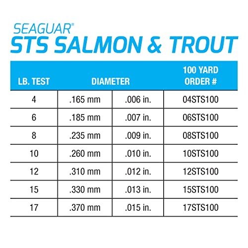 Seaguar STS Fluorocarbon Leader 8lb 100yds Clear for Trout/Steelhead
