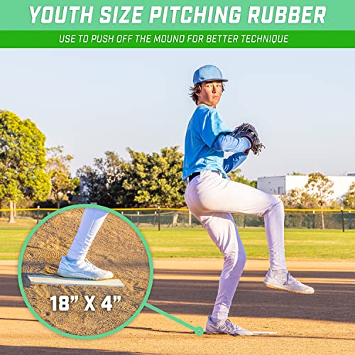 GoSports Baseball & Softball Pitching Rubber - 18-Inch Youth Practice Mound