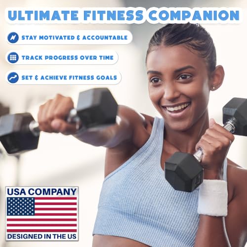 Workout Planner - Daily Fitness Tracker & Goals Journal - A5 Soft Cover - Charcoal Gray