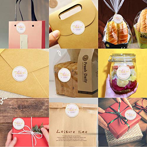 Thank You Stickers - 504pcs 1.5" Gold Foil Labels - Blush Pink Pattern1