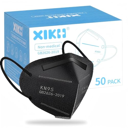 KN95 Masks for Adults 50PCS 5 Layer Mascarillas Filter Efficiency¡Ã98% Breathable Elastic Ear Loops & Adjust Nose Clip Kn95 Face Mask for Travel Healthcare/Essential Workers