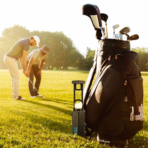 Portable Golf Ball Washer - Cleaner for Golf Bag or Cart - Black