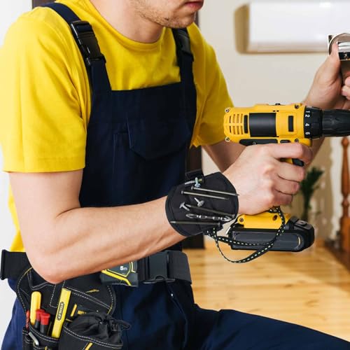 MELOTOUGH Impact Holster 3-in-1 Drill Holster Combo with Magnetic Wristband,Tool Belt Drill Holder with Bit Pouch(Right Handed)