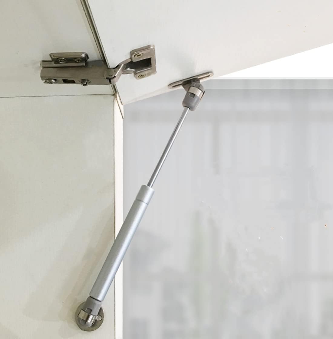 QLXHBOT Gas Struts 10 inch, 20N/4.4lb Gas Springs, Lift Support, Lid Stay, Silver 2Pcs