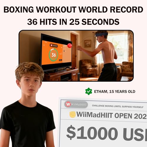 Boxing Reflex Ball with Punch Counter App - Red