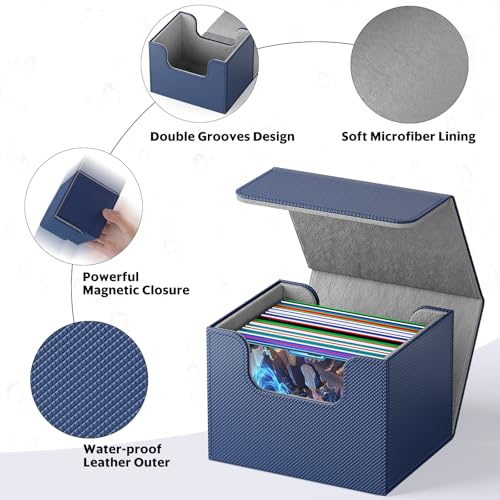 4-Pack Magnetic Closure Card Deck Box for MTG & TCG Cards with Dividers