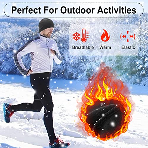 HASAGEI Black Thermal Cycling Skull Cap - Men's Winter Under Helmet Hat