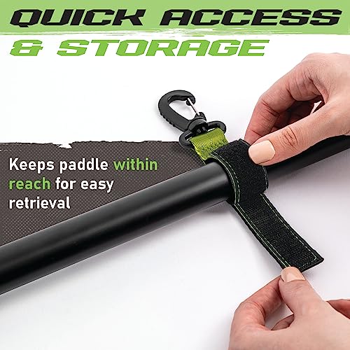 Kayak Paddle Clips Green 4-Pack | SUP Holder with 360° Swivel