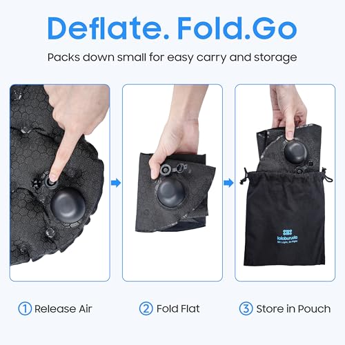 Inflatable Seat Cushion - Portable Ergonomic Travel Pad with Quick Inflation for Outdoor & Indoor Use