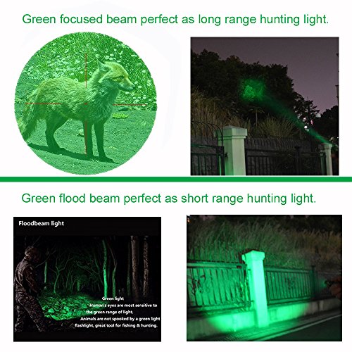 High Power Green LED Flashlight - 150 Yard Long Range