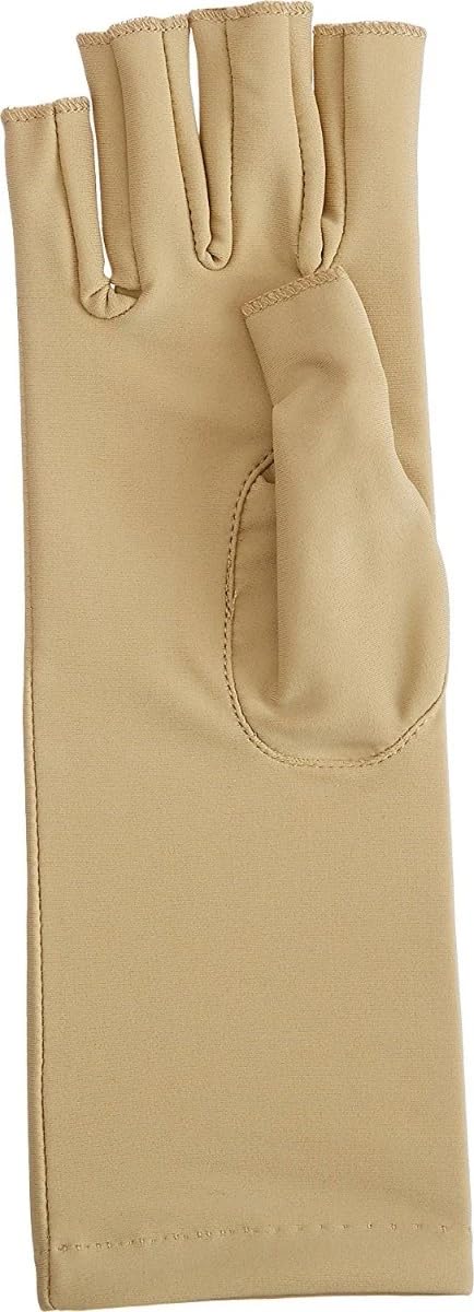 Rolyan Compression Glove, Fingerless Compression Glove for Arthritis for Men & Women, Arthritis Compression Gloves for Carpal Tunnel, Compression Glove for Swelling, Right Hand, Medium, Open Finger