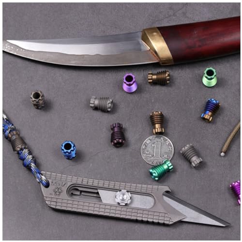 Titanium Paracord Lanyard Beads with Variation T-Grey for Knife Zipper Jewelry