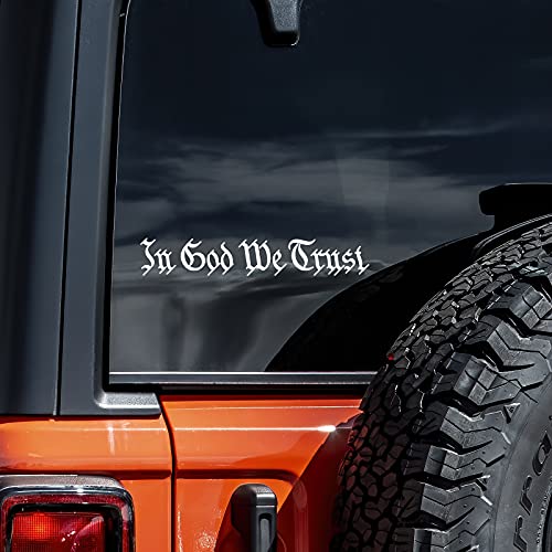 In God We Trust Vinyl Decal Sticker for Car & Wall - 5.5" x 0.8"