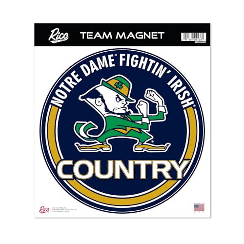 8" Round Notre Dame Fighting Irish Magnet - NCAA Team Decor