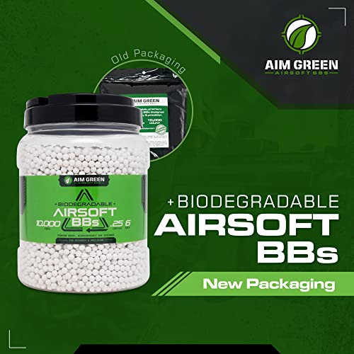 Biodegradable 6mm Airsoft BBs - Premium Grade, 20g to 40g, 2,500 to 10,000 Count