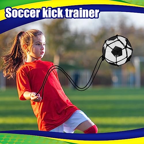 Windyun 12 Pcs Soccer Kick Trainer with Rebound Net - Black, Solo Practice Equipment