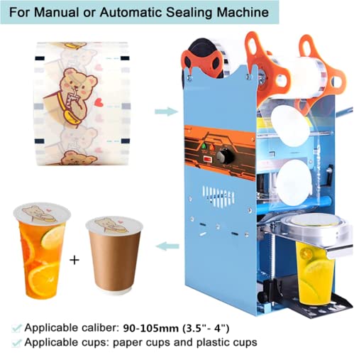 Tea Cup Sealing Film Roll 90-105mm for Plastic & Paper Cups – 1600pcs