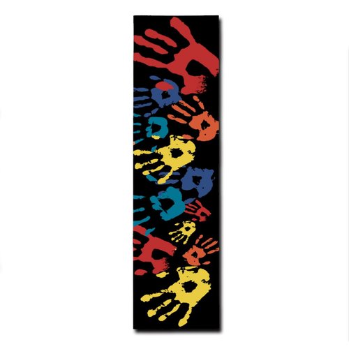 GANMP Skateboard Grip Tape 9" x 33", Bubble Free Waterproof Scooter Grip Tape, Longboard Grip Tape for Rollerboard Stairs Pedal Wheelchair Step (Graffiti Handprint 2)