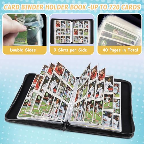 MTGPRO Purple 9-Pocket Card Binder Holds 720 Cards for Trading & Gaming Cards