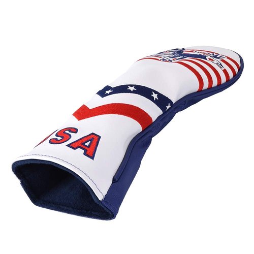 GOOACTION USA Eagle Golf Hybrid Headcover, American Stars Stripes Flag & Eagle Pattern Leather Protector | Waterproof & Universal Fit for On-Course Luck & Defense