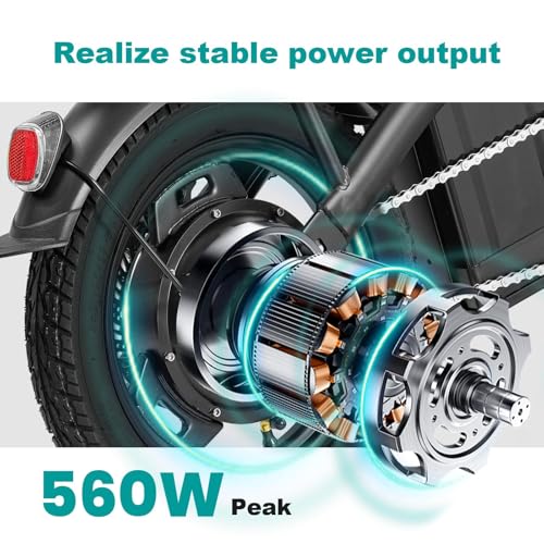 Electric Bike for Adults - 560W Motor, 20MPH, 14" Foldable
