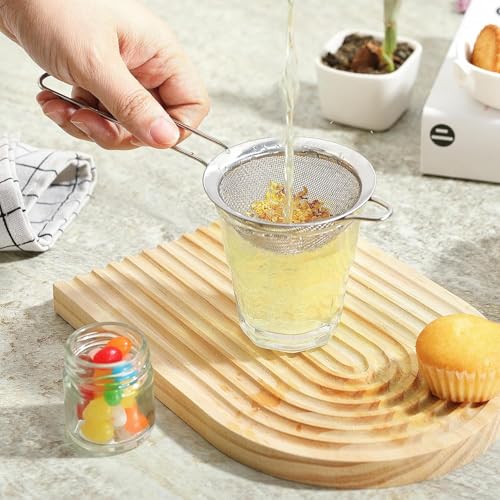 3.35-Inch Fine Mesh Kitchen Strainer - Stainless Steel Mini Sieve